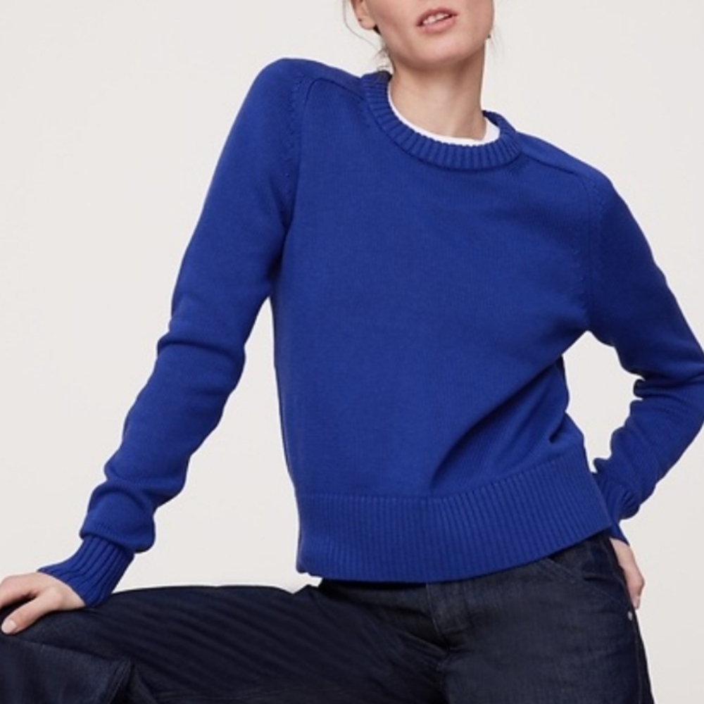 Blue Crew Neck Sweater